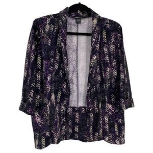 Robert Louis Knit Cardigan Women's Size Small Purple Pockets